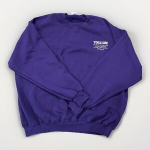 Vintage YMCA Child Care Purple Pullover Sweatshirt Womens 2X Gym Athletic Y2k